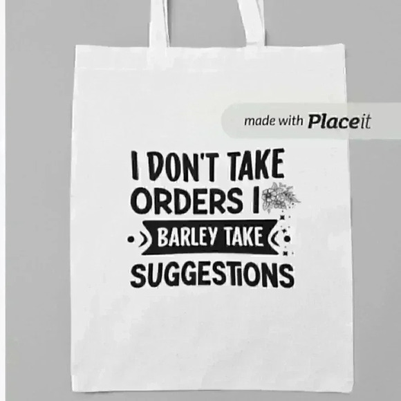natalythyme Handbags - I don't take orders canvas tote bag